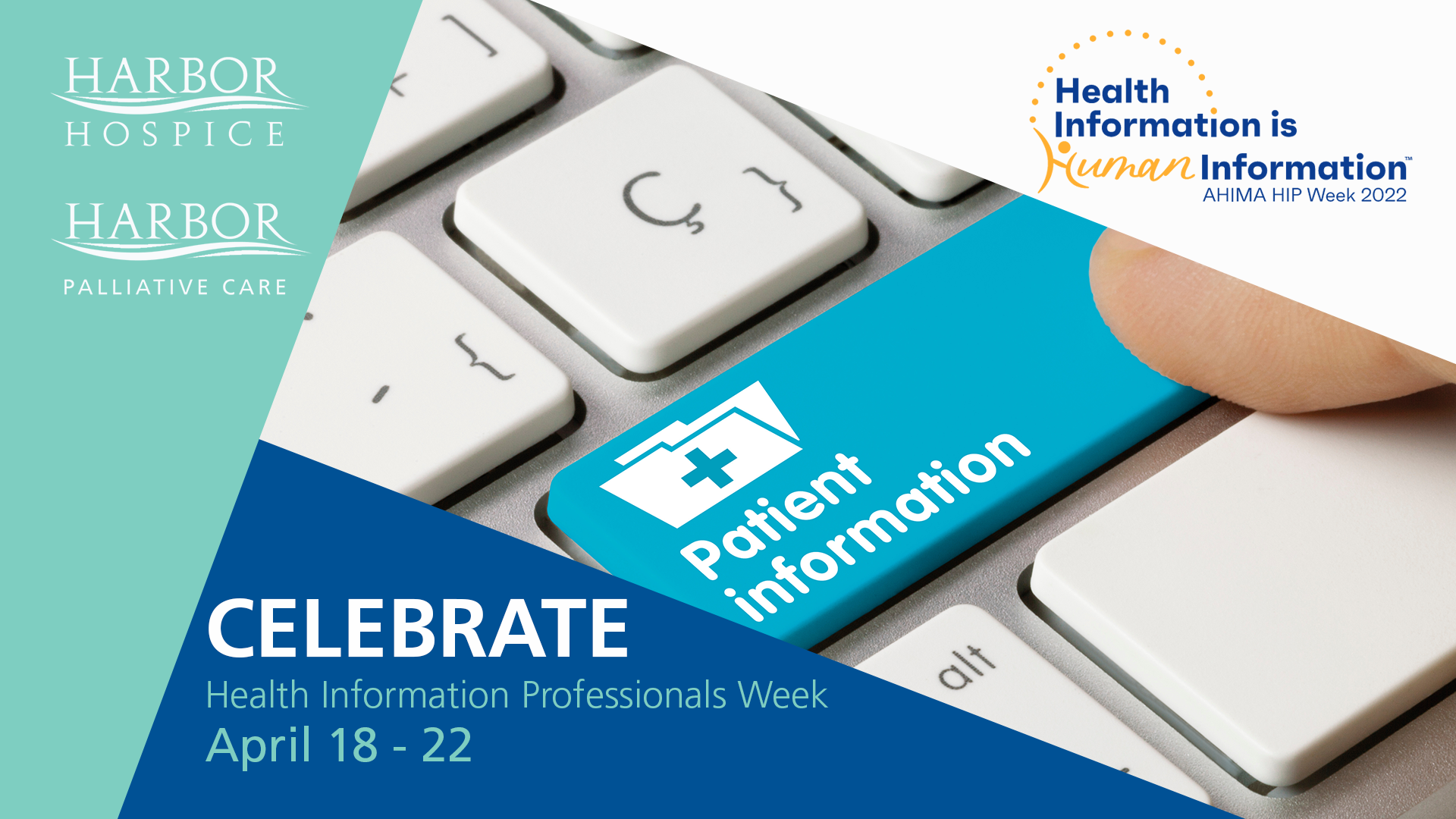 Announcement National Week Month health info profs - Health Information is Human Information. It's National Health Information Professionals Week