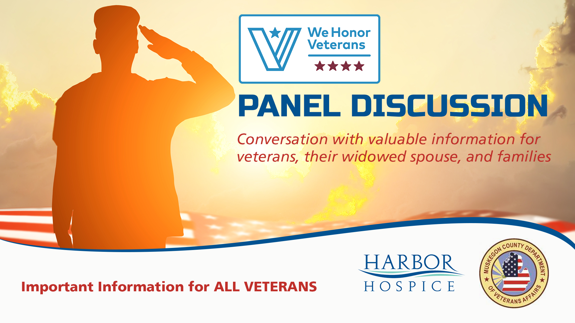 Event Header WHV Panel Discussion - Mesa redonda de veteranos - Para todas las ramas de las Fuerzas Armadas