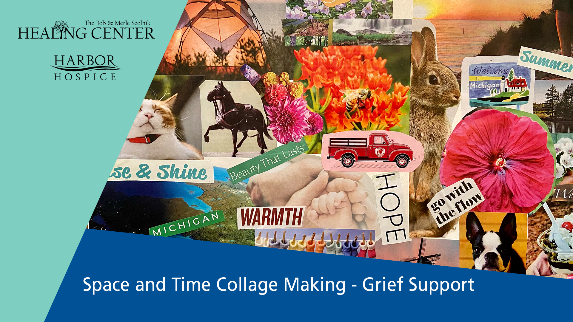 Event Header Space and Time Collage - Space and Time Collage - Art Therapy for Grief and Loss