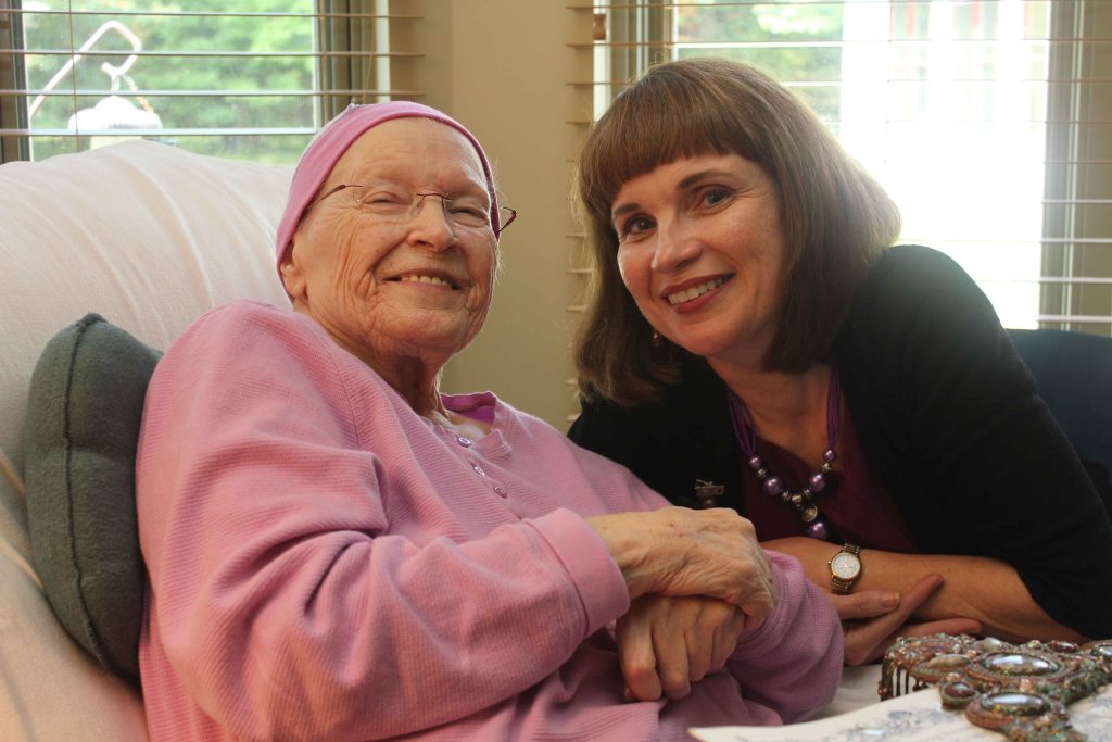 Harbor Hospice patient with her family member