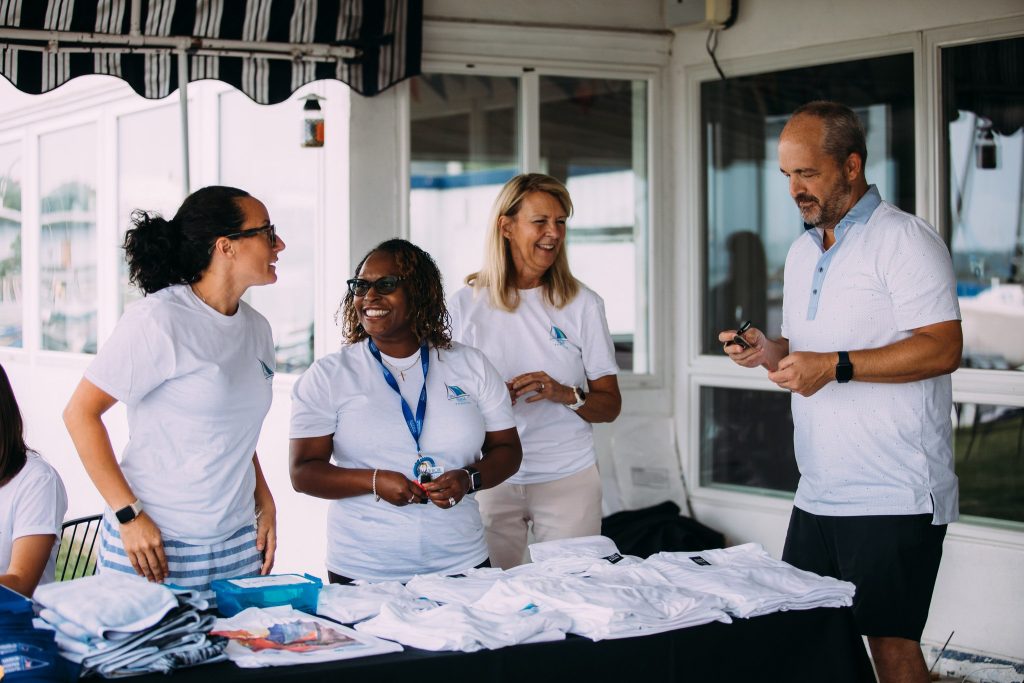 Harbor Hospice staff and volunteers at the Muskegon Yacht Club