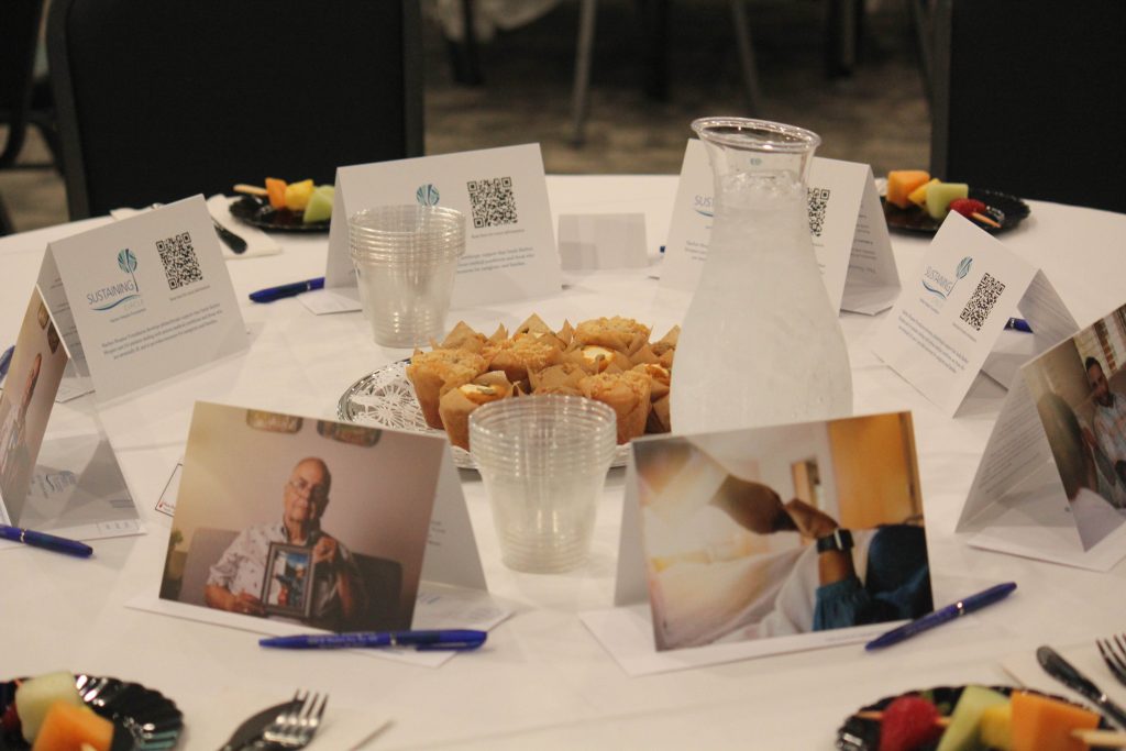 Photos of loved ones for a Harbor Hospice Foundation event