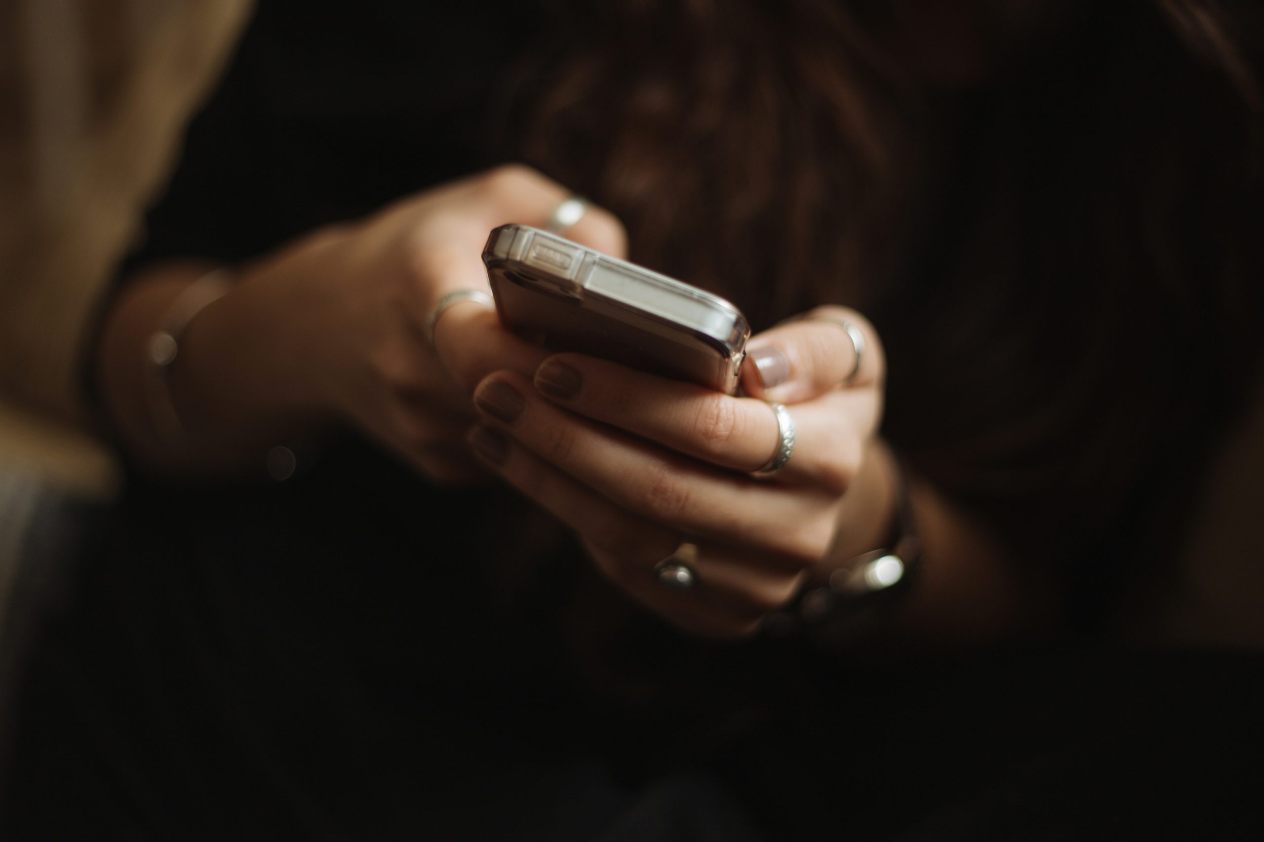 Woman using a smartphone